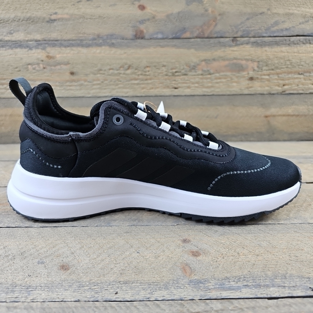 adidas Women's Fukasa Running Casual Shoes Black White - Picture 8 of 12